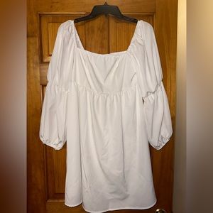 XLURA white puff sleeve dress